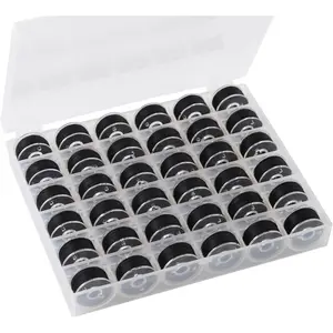 36 count Bobbins and Sewing for Sewing Machine, Sa156 Bobbins with Case for Brother, Bro-Ther, Singer, Sewing Machine Accessories, Sewing Machine Bobbins (Black)