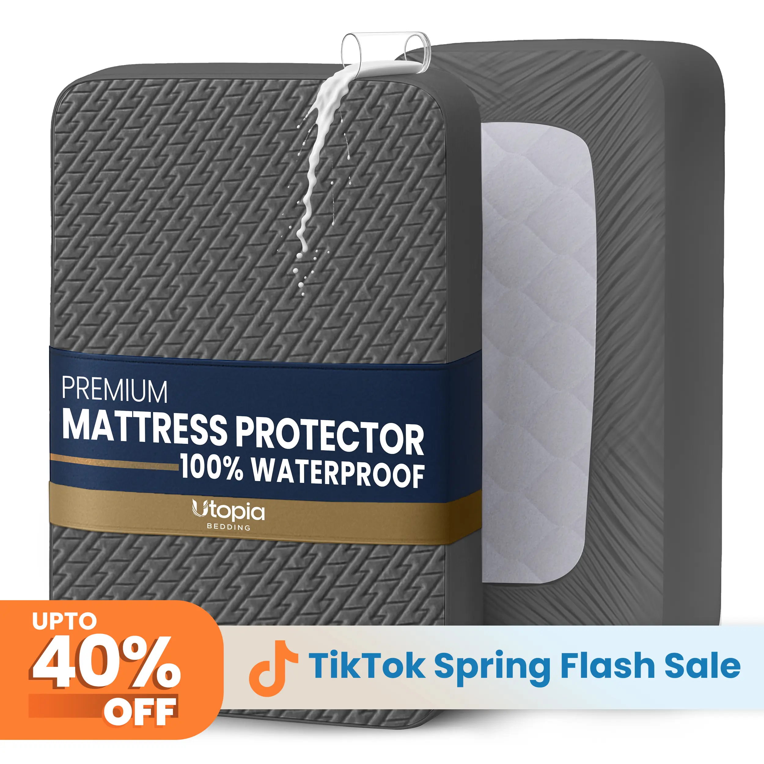 Waterproof Mattress Protector , Premium 3D Air Soft Fabric Mattress Cover, Fits 15 Inches Deep, Breathable, Fitted Style with Stretchable Pockets Waterproof Mattress Protector , Premium 3D Air Soft Fabric Mattress Cover, Fits 15 Inches Deep, Breathable, Fitted Style with Stretchable Pockets