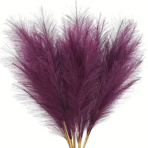 Artificial Feather Grass, 20pcs/set Faux Feather Grass, Faux Pampas Grass, Decorative Flowers for Vase Filler, Home Decor, Wedding, Engagement, Living Room, Fruit