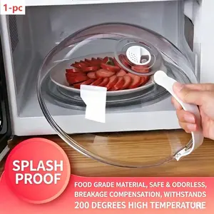 Microwave Heating Lid, Oil-Resistant Hot Plate Container, Splash-Proof Food Cover, Essential Kitchen Accessories, Cooking Tools