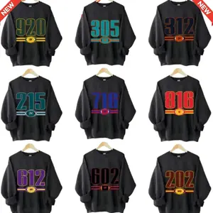All Team Football Area Code Black Sweatshirt, Custom Unisex Football Crewneck, Game Day Zip Code Crewneck, USA Sports Fan Apparel, Custom Football Team Y3