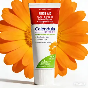 BOiRON Calendula Ointment - Homeopathic Floral Healing Ointment with French Flowers, French Plants, 1 oz Tube for Minor Burns, Cuts Treatment