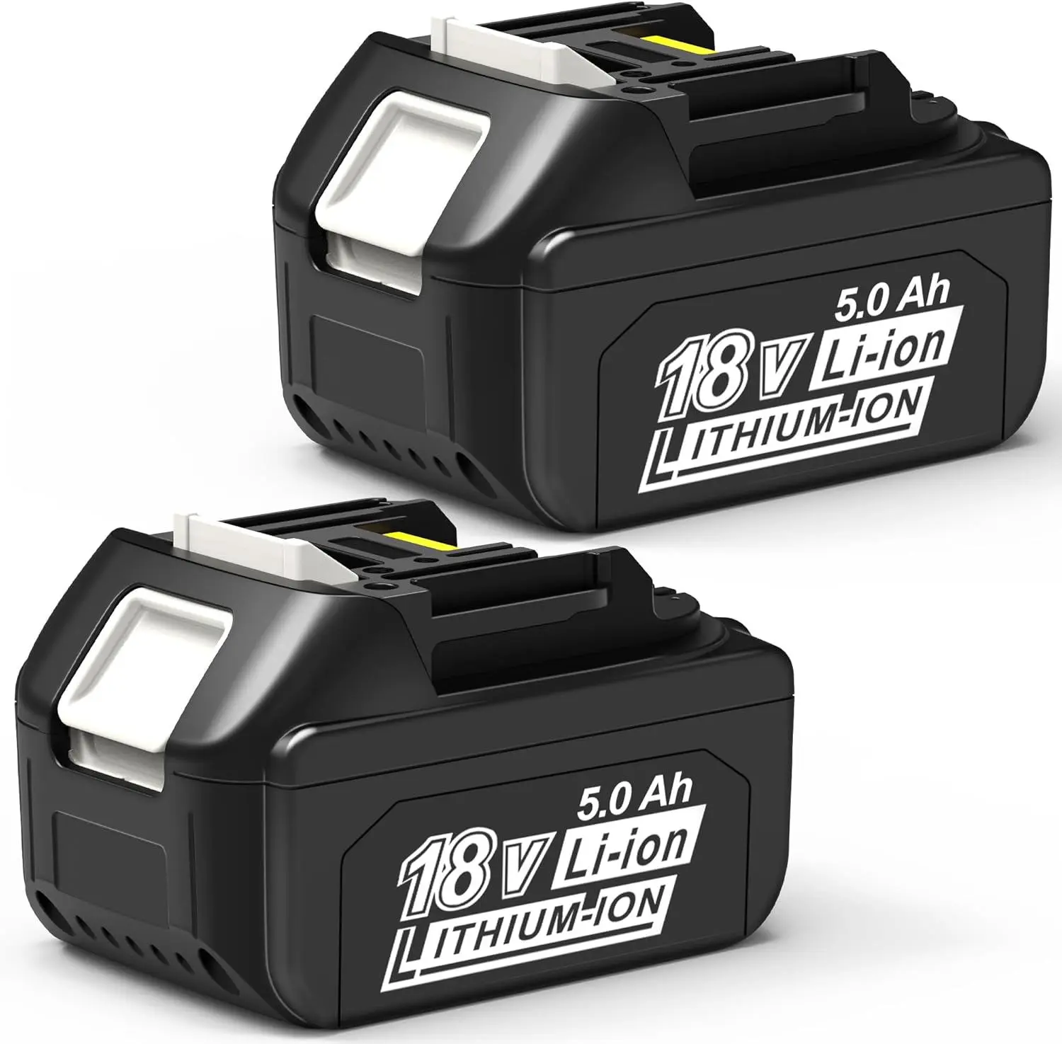 2/1 Pack 18V 5.0Ah Lithium Replacement Batteries for Makita BL1880, Compatible with BL1860, BL1850, BL1845, BL1840, BL1830, BL1820, BL1815 18V Cordless Power Tools, 18V Cordless Power Tool