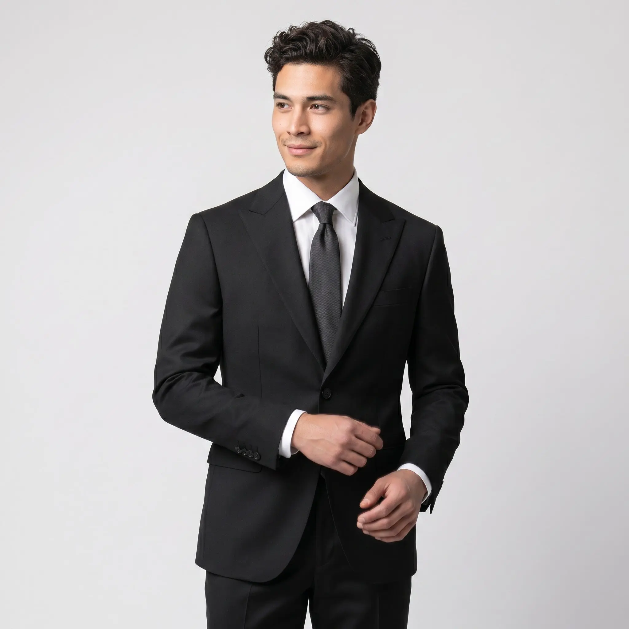 Joseph Michael Men's 2-Piece Slim Fit Sharkskin Suit — Peak Lapel