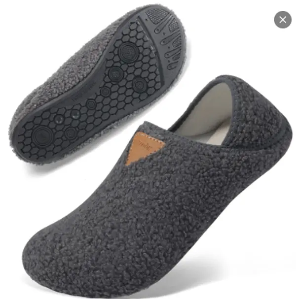 Women's Indoor Barefoot Walking Slippers, Furry Slip-On Men's House Shoes - Soft, Flexible, Machine Washable Gifts for Home, Travel Use Fuzzy Fashion Slippers Footwear Plush Slippers
