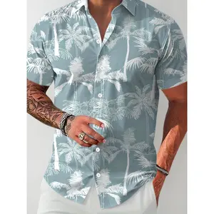 Summer New Men's Short Sleeve Shirt Comfortable Casual Printed Vacation Style Men's Clothing
