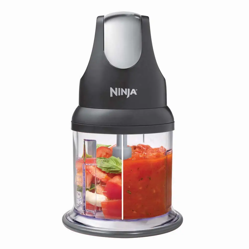 Ninja Express Chop NJ100GR - Vegetable Chopper with Ninja Blade Technology, Easy-to-Use Power Pod, Splash Guard, and Non-Slip Base for Kitchen Applian