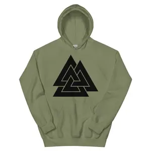 Viking Valknut Rune nordic Unisex Hoodie Odin symbol streetwear viking magic
