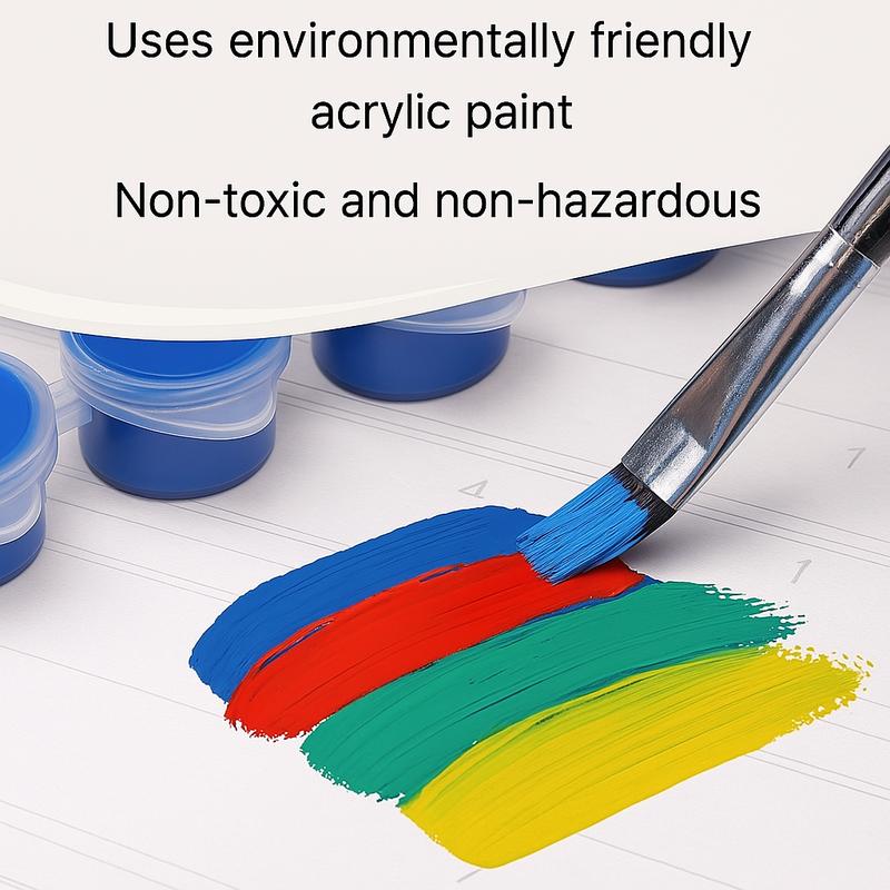 DIY Painting By Numbers Kit - Framed Canvas Set with Brushes, Pre-Mixed Paints & Sample Image - Relaxing Art for Home Decor or Gifting - Dreamy Sunsets & Elegant Flowers Designs