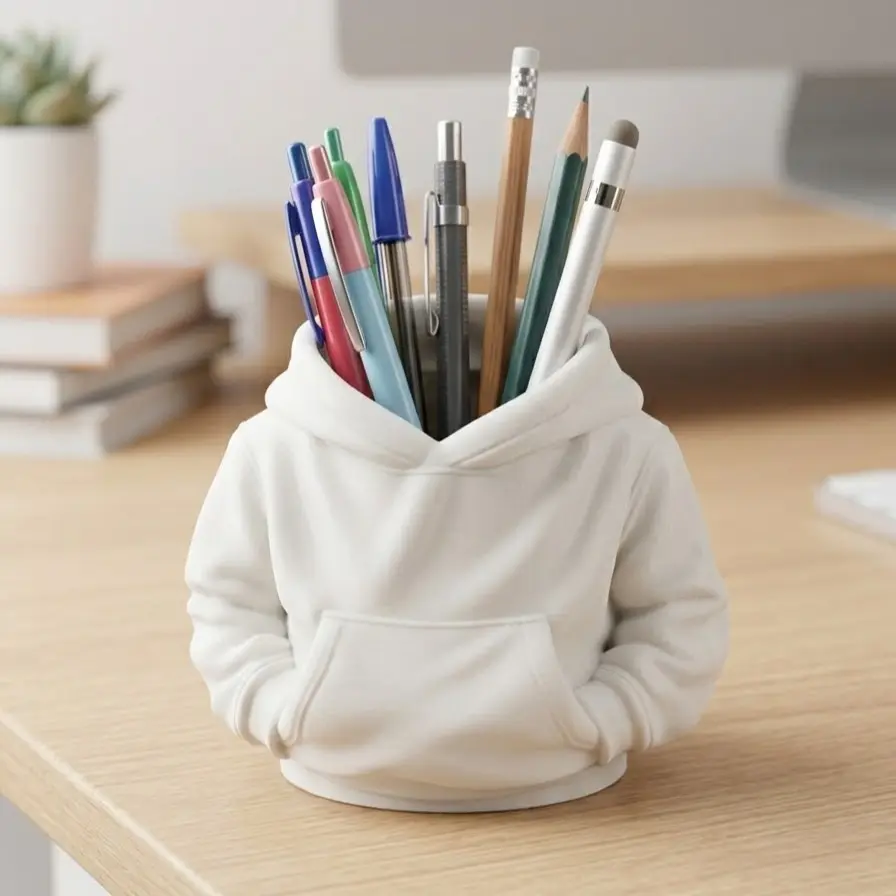 3D Hoodie Can Holder | Desk Organizer | Pen Cup Holder | Custom Color Office Decor