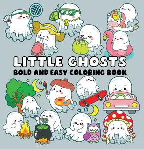 LITTLE GHOSTS BOLD AND EASY COLORING BOOK