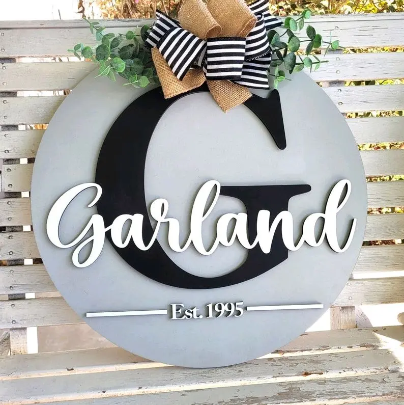 Personalized Wood Door Hanger