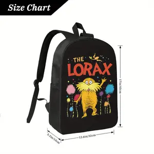 Best Trendy Girls' The Lorax Graphic Backpack 4xx - Lightweight Polyester School Bag with Adjustable Shoulder Straps, Zipper Closure & Vibrant Print, Casual Stylish Design for School, College, Travel, for Teenager Boys Girls Birthday Gifs for School