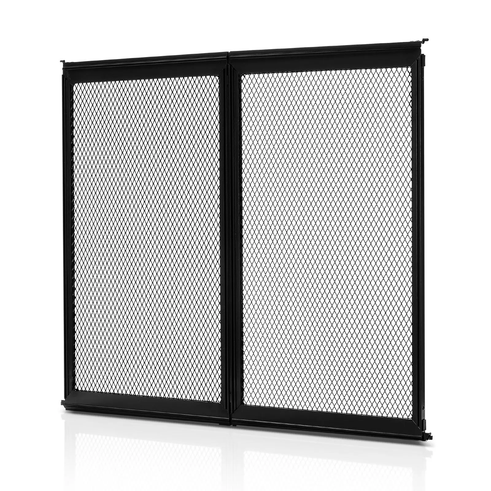 VEVOR RV Screen Door Protector, 22.5 x 20 inch Door Grille, Easy to Install and Disassemble, Reinforced Breathable Protective Mesh, Aluminum Alloy Camper RV Entry Protector for Pet Protection, Black