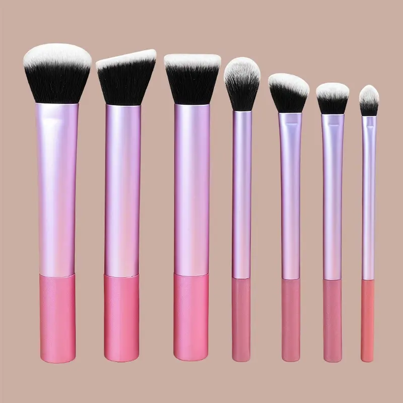 Yzimeng 7-Piece Professional Makeup Brush Set, Cosmetic Brush Set, Beauty Brush Set, Foundation Brushes, Contour Brushes, Blending Brushes, Precision Detailing Brushes, Face Makeup Brushes, Makeup Brush Kit