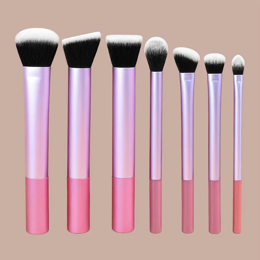 Yzimeng 7-Piece Professional Makeup Brush Set, Cosmetic Brush Set, Beauty Brush Set, Foundation Brushes, Contour Brushes, Blending Brushes, Precision Detailing Brushes, Face Makeup Brushes, Makeup Brush Kit