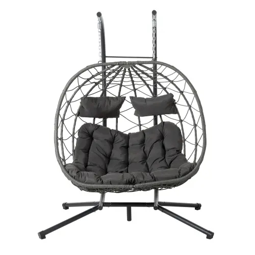 Gray+2 Persons Egg Chair 