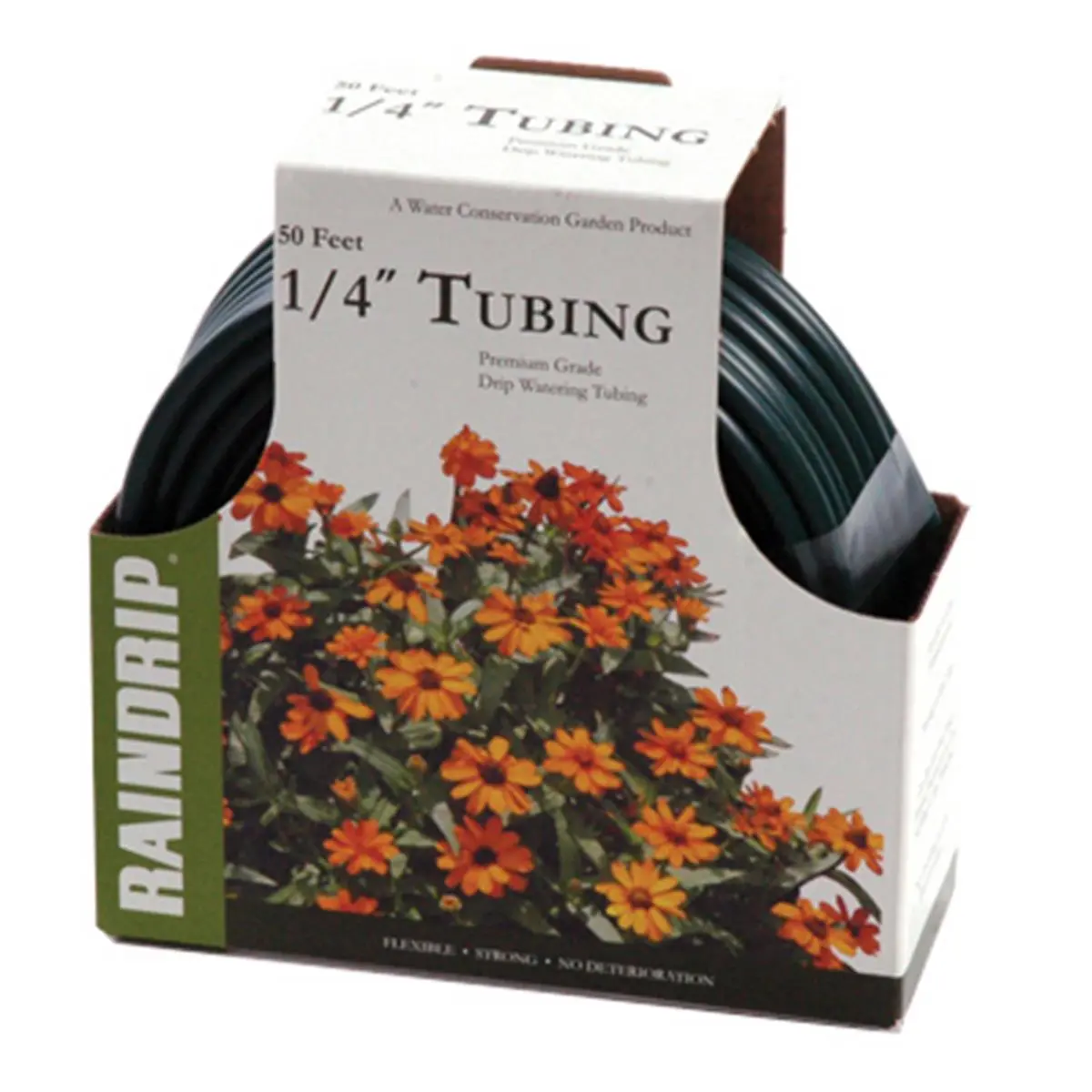Raindrip R256DT Poly Drip Irrigation Tubing- Green - 0.25 in. x 50 ft., 0.83 Lbs, 6.2 X 6.2 X 2.1 In.