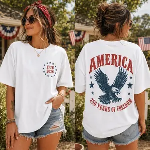 [Sale off up to 50%] America Eagle Shirt, 250th Anniversary Tee, Patriotic Western, 250 Years of Freedom T-Shirt, Fourth of July Shirt, Graphic Streetwear T-shirt