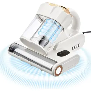 VEVOR Mattress Vacuum Cleaner, 550W Bed Vacuum Cleaner with 18Kpa Powerful Suction and Dual Dust Bin, HEPA Filter Heating, Ultrasound Tech Cleaning Lights, Handheld for Bed, Sofa, Corded, GrayVEVOR Super Brand Day