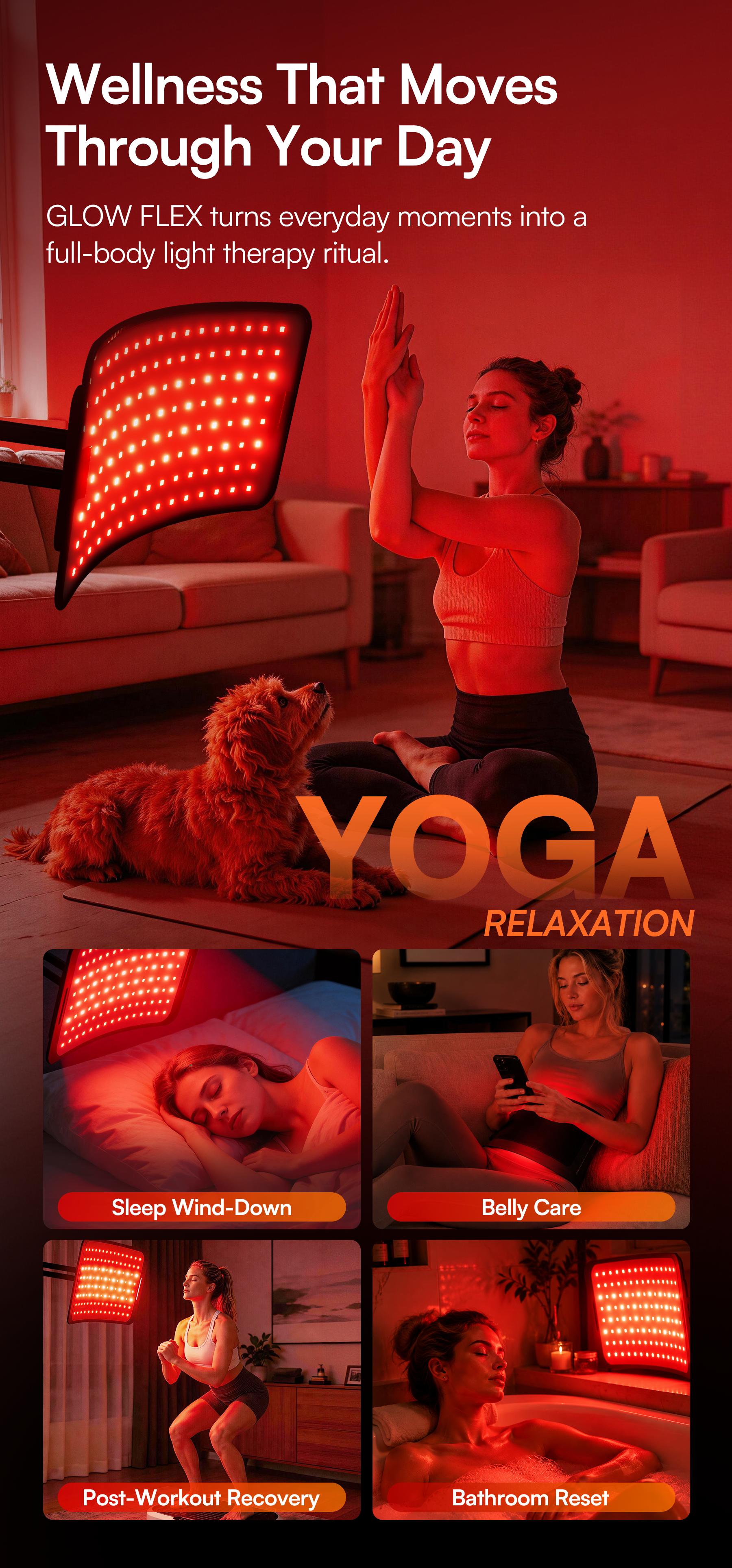 INIA GLOW FLEX 1064nm Deep-NIR Red Light Therapy System, From Full-Body Panel to Wearable Wellness, Cordless Body Strap for Relief, Sleep & Full-Body Glow,Summer Beauty Gift Ideas, Back to school, Back to school haul