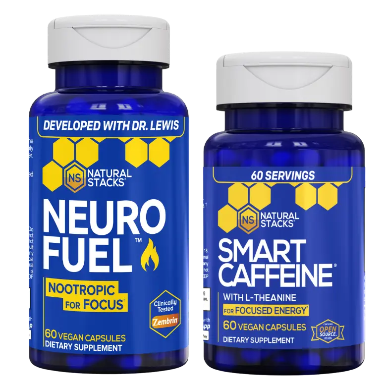 NEUROFUEL Nootropic + Smart Caffeine Stack - Supports deep focus, concentration and energy all-in-one.*