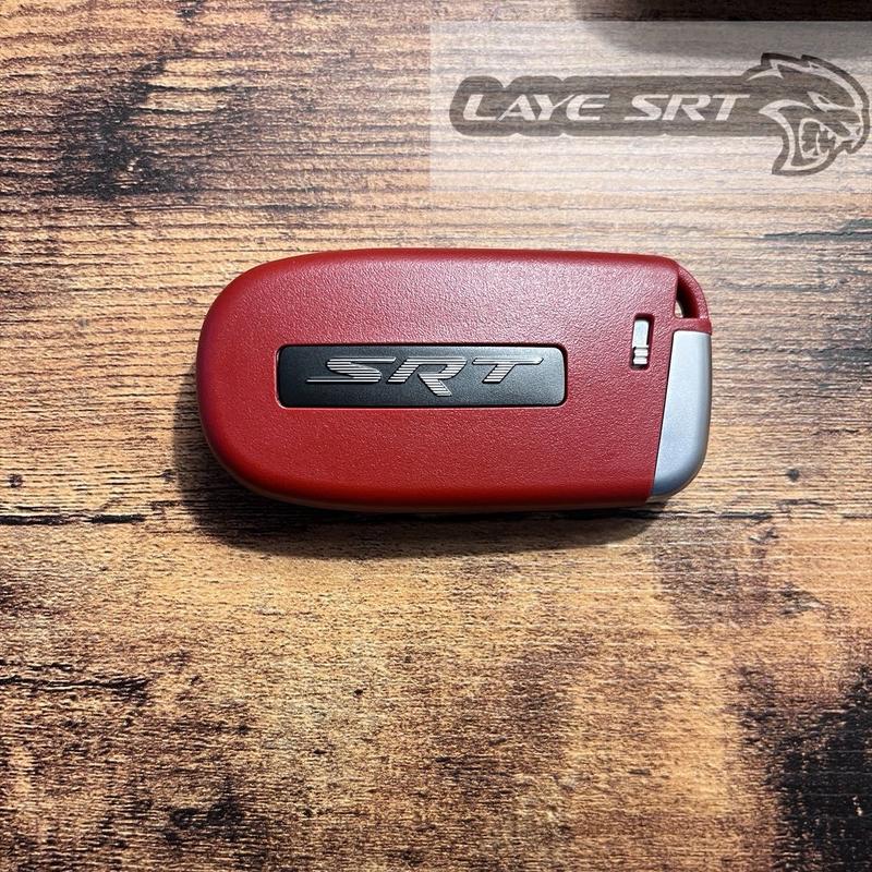 Red SRT -Hellcat Key Fob Shell for Dodge Charger Challenger Durango Chrysler 300 Redeye Demon Trackhawk with SRT Logo