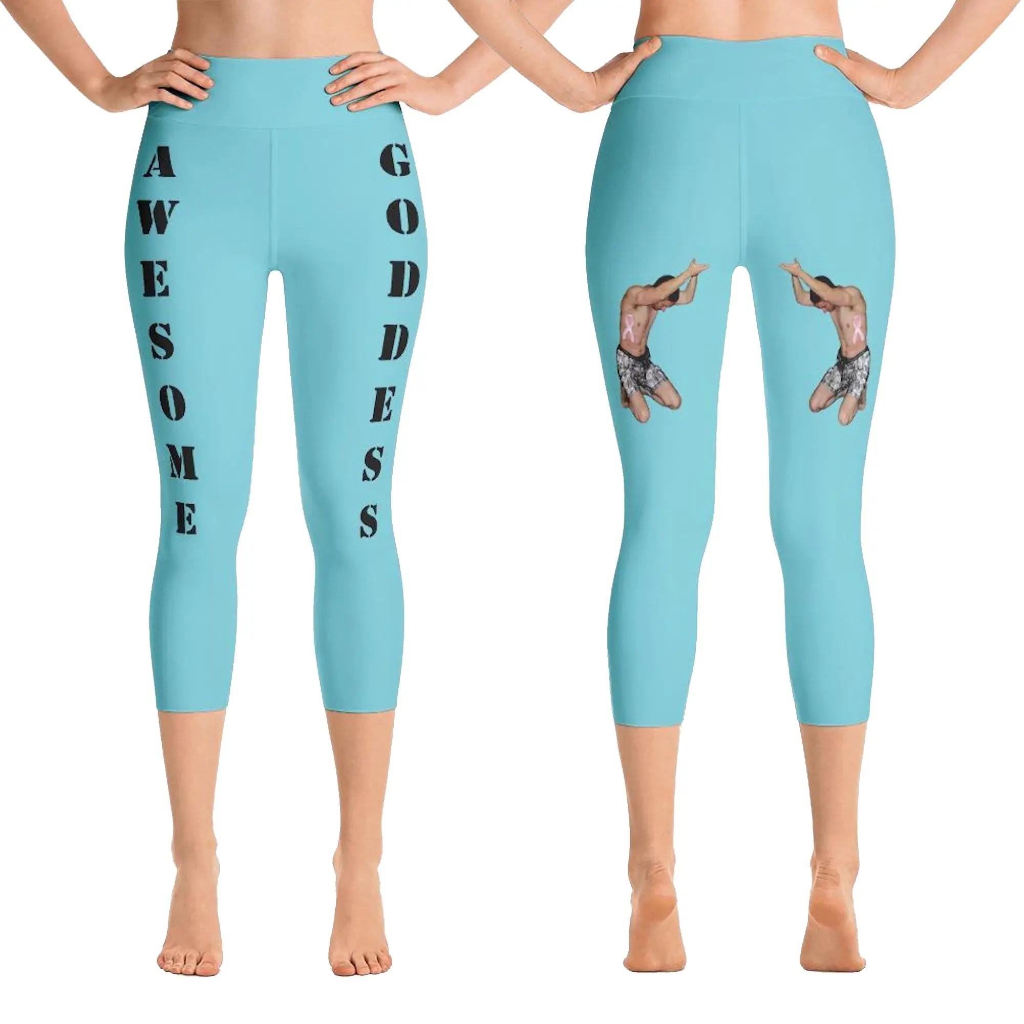 Robin Egg Blue Viral Awesome Goddess Leggings: Awaken the Senses
