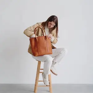 The Taylor Tote in Cognac Leather