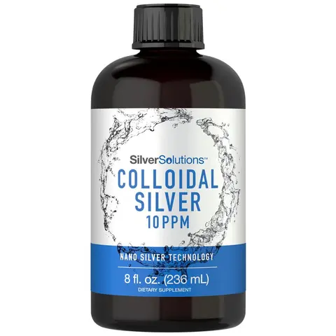 Carlyle Colloidal Silver | 10 PPM | 8 oz (236 mL) | Nano Silver Technology Solutions | Vegetarian, Non-GMO, & Gluten Free Supplement