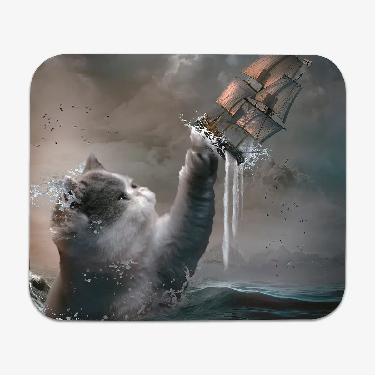 Cat Kraken Krakitten Gaming Mousepad, Classic Design, Ideal for Daily Tasks & Meeting Deadlines, Offers Precise Control