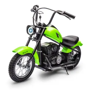 24V kids electric dirt bike, cool ride on motorcycle for boys and girls, features 2 speed options with max 14 MPH, bright LED headlights and 150lbs weight capacity, great sturdy off-road motorcycle for outdoor daily play.