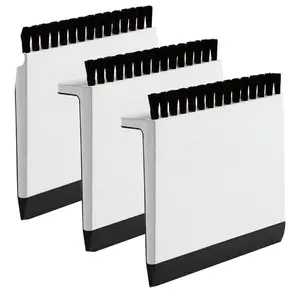 3 Pack Multipurpose Kitchen Sink Squeegee Cleaner and Countertop Brush Wiper Grey