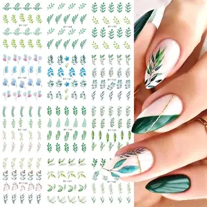 12 Sheets Colorful Stripes Lines Nail Art Stickers Water Transfer Nail Decals Rainbow Wave Nail Stickers for Nail Art Decoration Watermark Designs for DIY French Nail Decor(8)