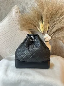 Pre-owned CHANEL Gabrielle Backpack in black, 2018 production 1919H0119