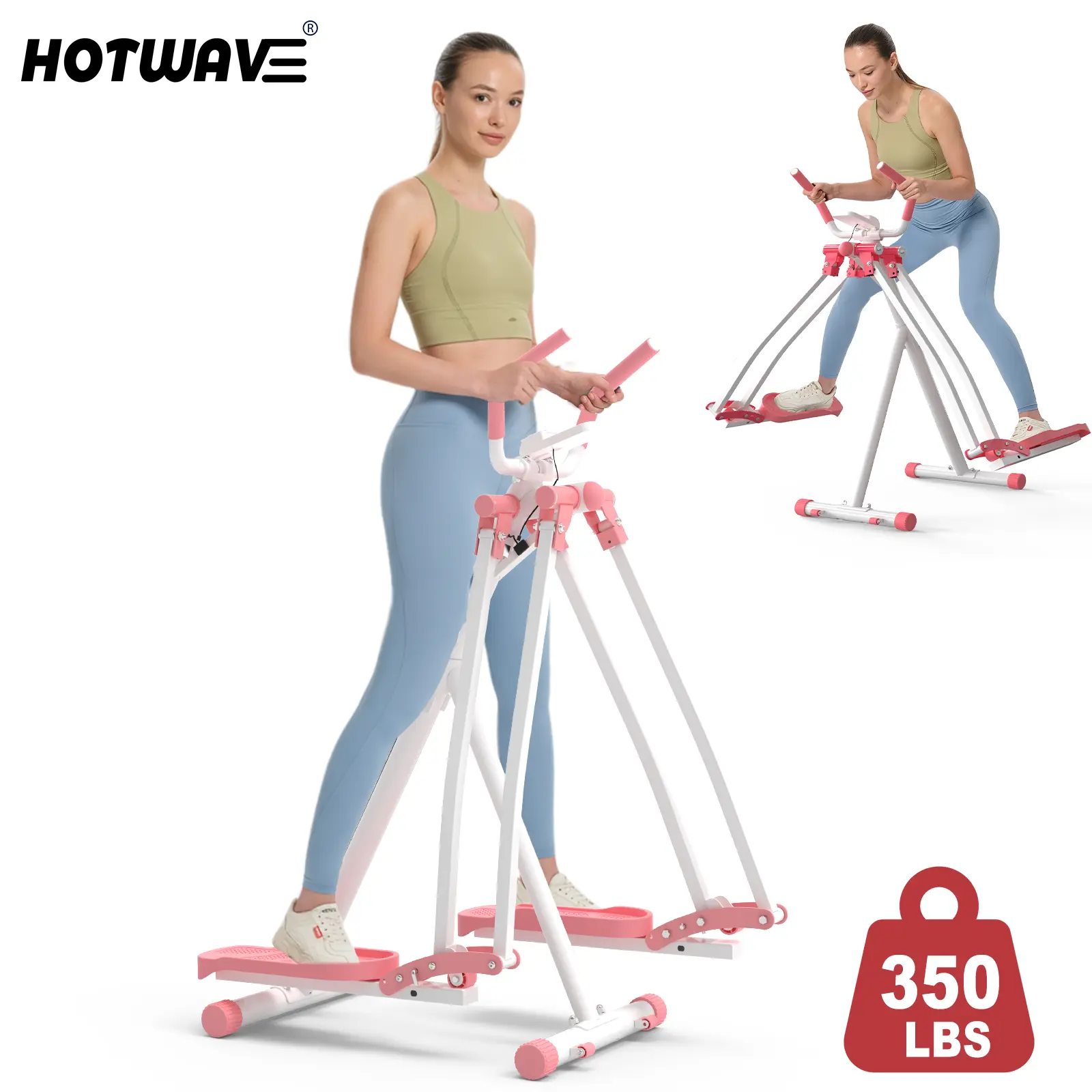 HOTWAVE Home SpaceWalker, provides zero-impact exercise for the hips, legs, and abdomen; fitness equipment, home fitness stepper, walking trainer, portable walking machine SummerVibes summerwins