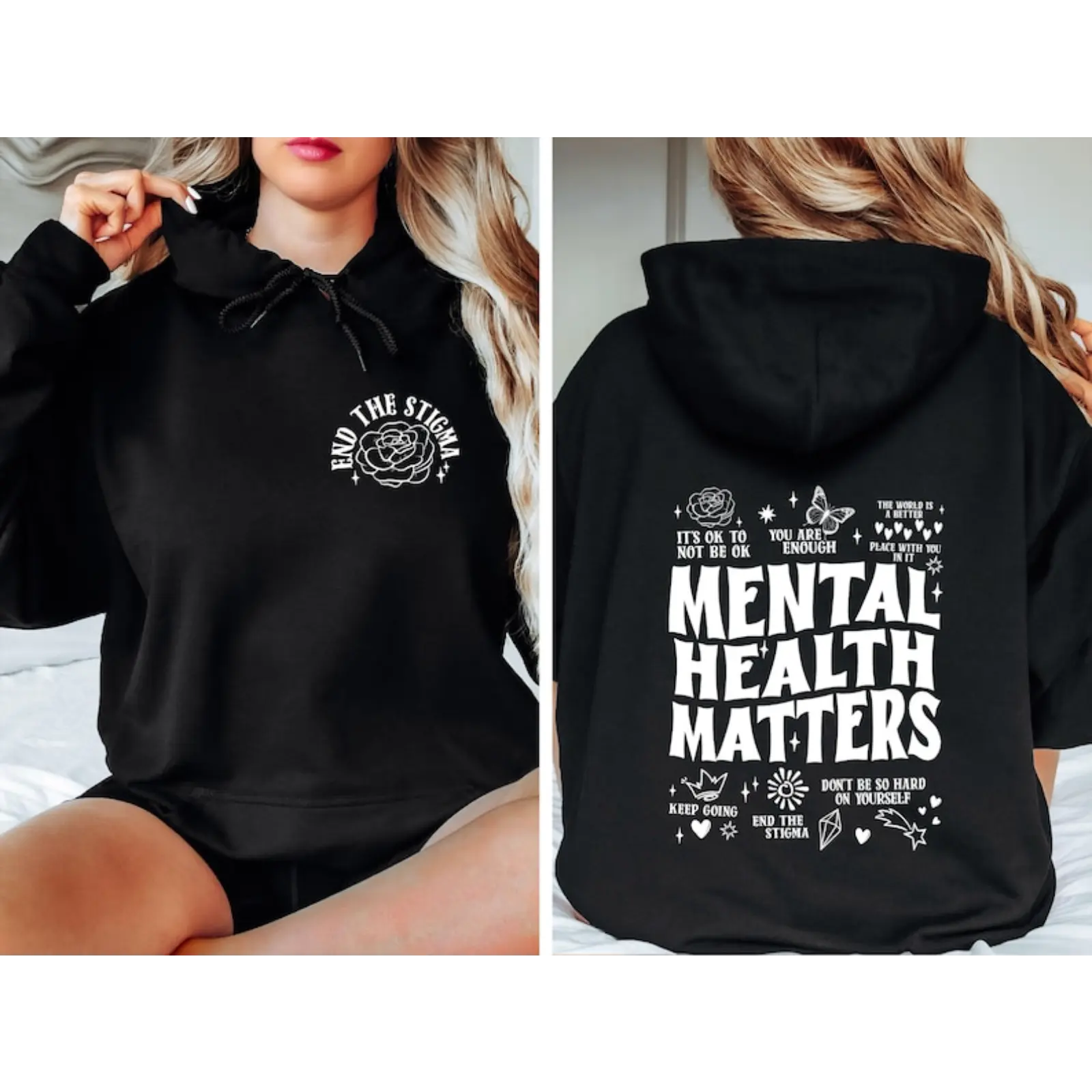 Mental Health Matters Hoodie, End The Stigma Hoodie, Mental Health Hoodie, Therapy Hoodie, Motivational Gift, Introvert Hoodie