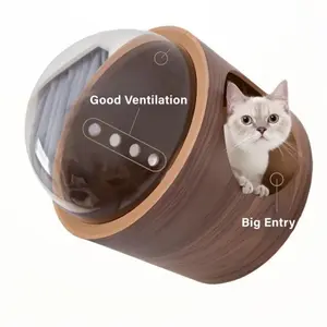 Cat Furniture Spaceship Gamma Walnut plywood  MYZOO