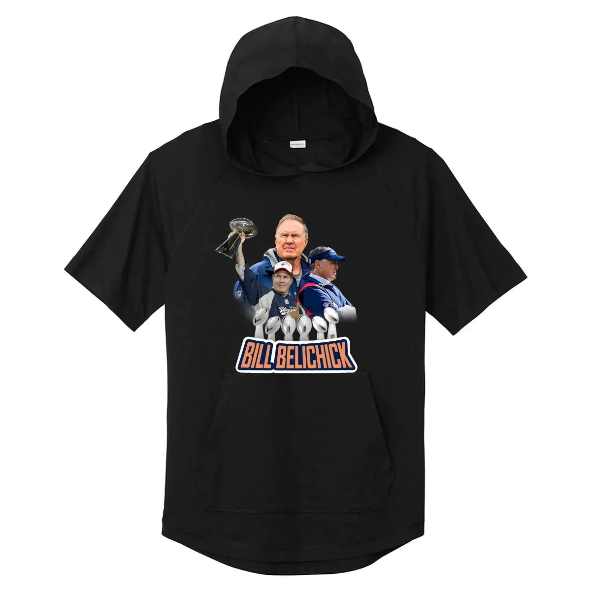 Cohzy Apparel Bill Belichick signature Short Sleeve Hoodie