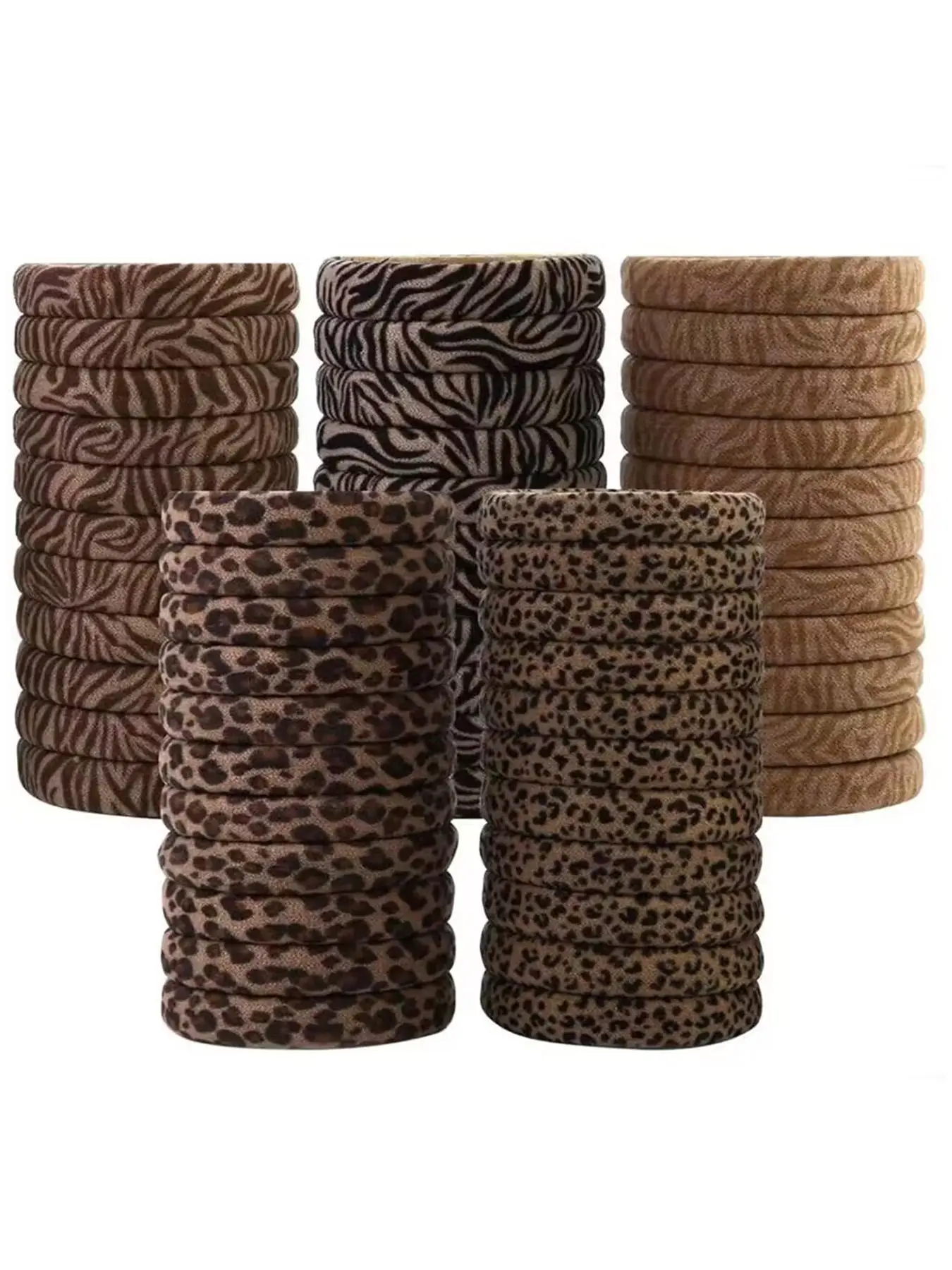 High Stretch Leopard Pattern Hair Tie, Fashion Hair Accessories for Women & Girls, Minimalist Headwear Suitable for Thick Hair