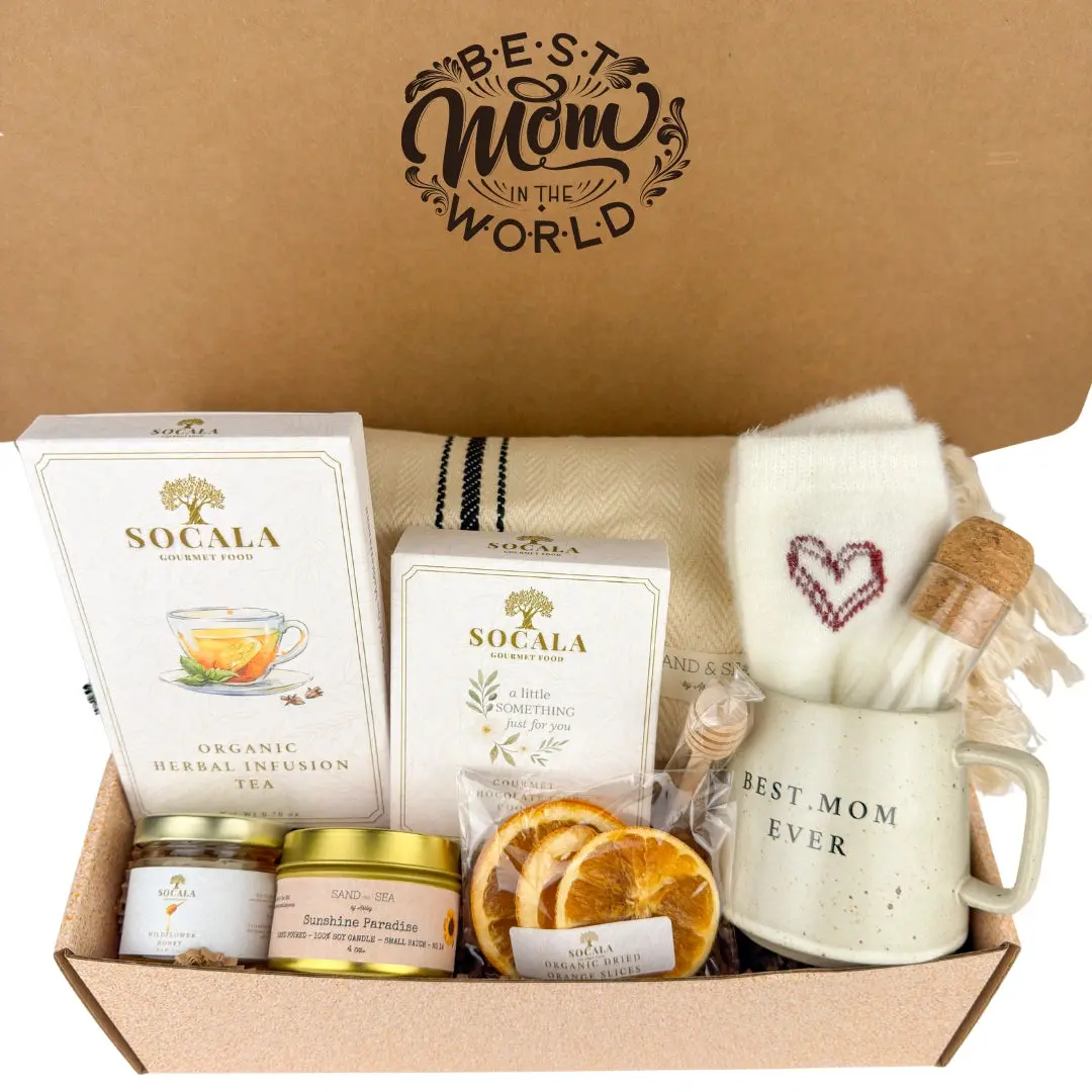 Mother's Day Gift Baskets | Cozy Blanket Gift Set for Your Mom