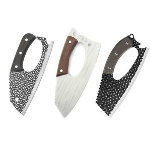 stainless steel vegetable chopping knife, 1 count household kitchen knife with handle, fruit & vegetable utensils for home kitchen