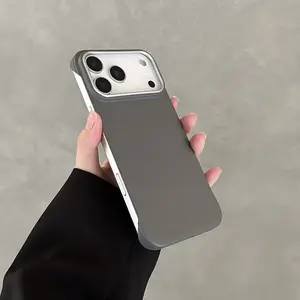 Ultra thin Frameless Case For Iphone 17 Pro Max Matte Leather Texture Cases for IPhone 17 Air 16 15 14 Pro Max 17pro Cover Shell