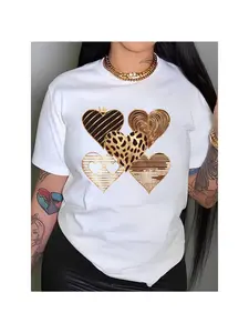 Men's Comfit T-Shirt with 5 Distinct Heart Cut-Out Designs - Round Neck Casual Top Suitable for Year-Round Wear, Machine Washable Comfortable Everyday Tee with Heart Patterns (No)