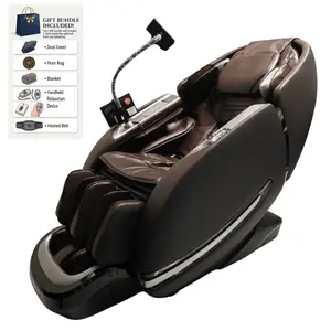 3xrelax Massage Chair BV-2 Shiatsu Massage Chair with Zero Gravity mode, Thai Massage mode, Heating, S & L shaped Track, Voice Control & Remote Control, Phone Holder, Remote Phone Controller, 2026 New, Creamy/Black/Dark Brown