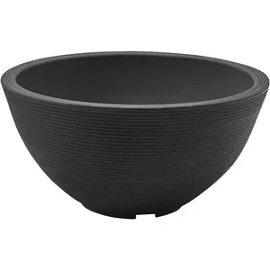 Crescent Garden Delano Planter, Double-Walled Plant Bowl Pot