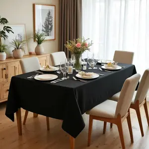 Rectangle Tablecloth - 60 x 84 Inch - Stain and Wrinkle Resistant Washable Polyester Table Cloth