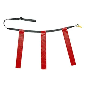 212 MAIN Youth Fit Triple Flag Football Set - Quick Release, Tackle-Free, Red, 12-Pack Value, 25-31In Sports & Fitness Equipment