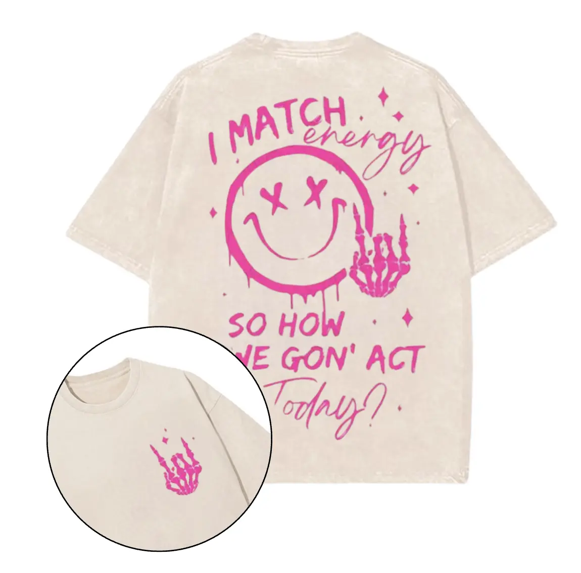 How We Gonna Act Today Printed Gym T-Shirt, Gym Shirt, Graphic Gym Shirt, Vintage Washed Tee Conton, Gym Shirt Women, For Men, Ful Size