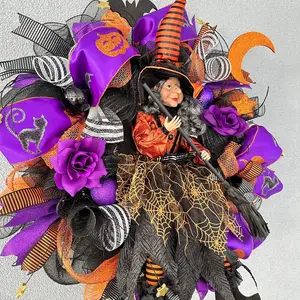 Witch Halloween wreath